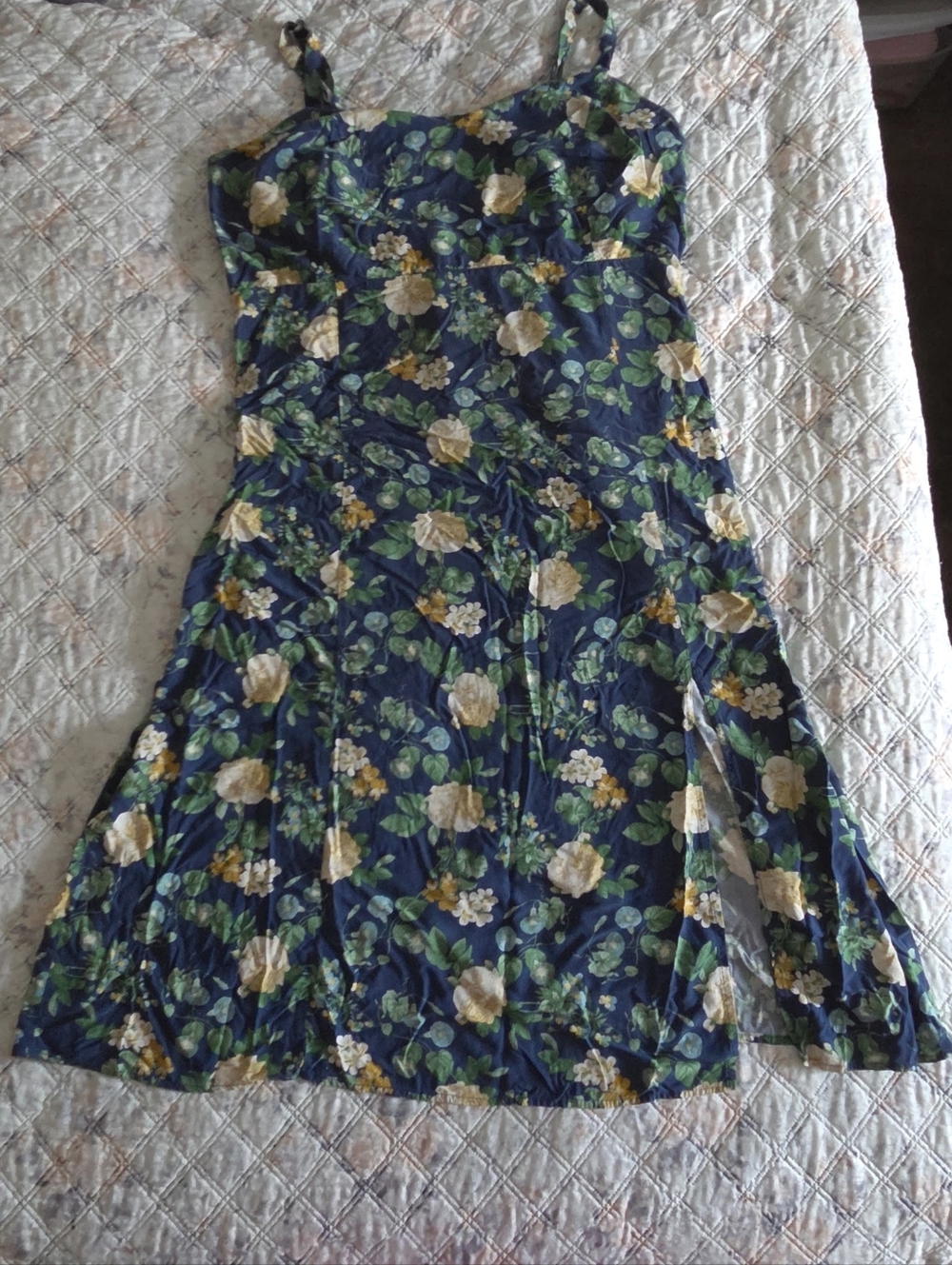 Old Navy Floral Summer Dress with Yellow Rose Print